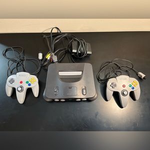 Nintendo 64 Video Game Console with 2 Controllers (All power cords included)